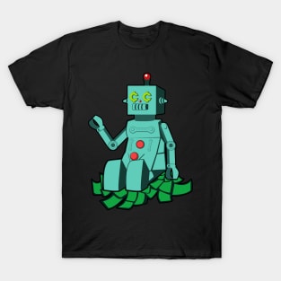 Robot on cash T-Shirt